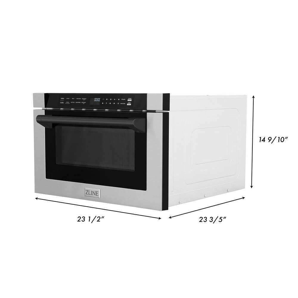 Autograph Edition 24'' 1.2 cu. ft. Built-in Microwave Drawer with a Traditional Handle in Stainless Steel and Champagne Bronze Accents