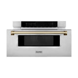 Autograph Edition 30'' 1.2 cu. ft. Built-In Microwave Drawer in Stainless Steel with Champagne Bronze Accents