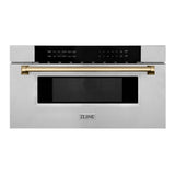 Z-Line - Autograph Edition 30'' 1.2 cu. ft. Built-In Microwave Drawer in Stainless Steel with Champagne Bronze Accents - Champagne Bronze