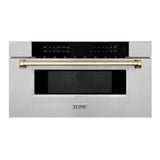 Z-Line - Autograph Edition 30'' 1.2 cu. ft. Built-In Microwave Drawer in Stainless Steel with Gold Accents - Gold