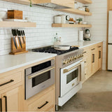 Autograph Edition 30'' 1.2 cu. ft. Built-In Microwave Drawer in Stainless Steel with Champagne Bronze Accents