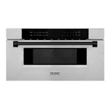 Z-Line - Autograph Edition 30'' 1.2 cu. ft. Built-In Microwave Drawer in Stainless Steel with Matte Black Accents - Matte Black