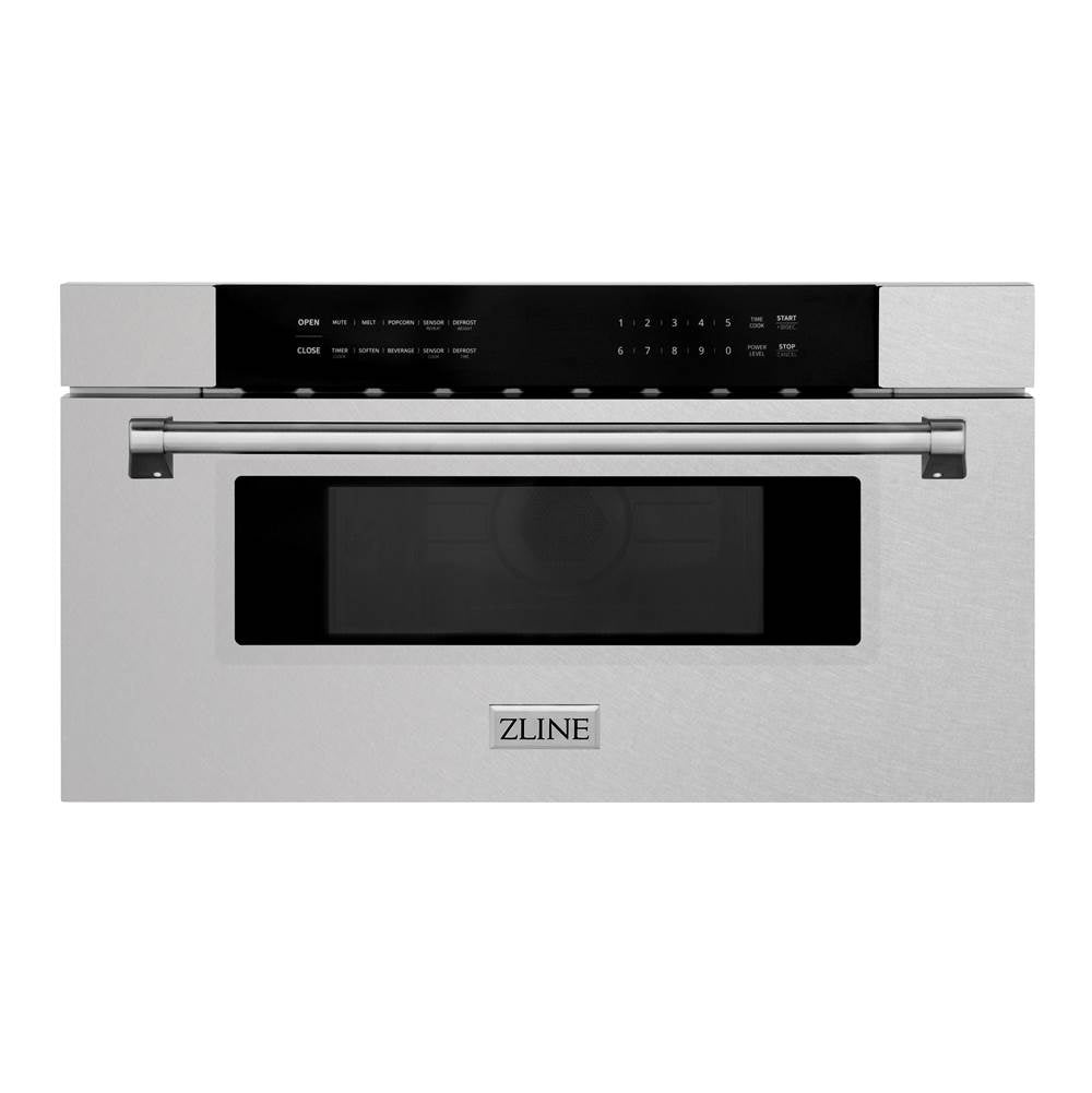 Z-Line - 30'' 1.2 cu. ft. Built-in Microwave Drawer in DuraSnow Stainless Steel - DuraSnow Stainless Steel