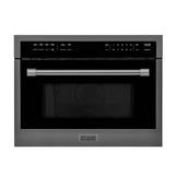 Z-Line - 24'' Built-in Convection Microwave Oven in Black Stainless Steel with Speed and Sensor Cooking - Black Stainless Steel