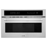 Z-Line - 30'' 1.6 cu ft. Built-in Convection Microwave Oven in DuraSnow Stainless Steel with Speed and Sensor Cooking - DuraSnow Stainless Steel