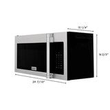Over the Range Microwave Oven in Stainless Steel with Modern Handle