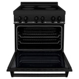 30'' 4.0 cu. ft. Induction Range with a 4 Element Stove and Electric Oven in Stainless Steel