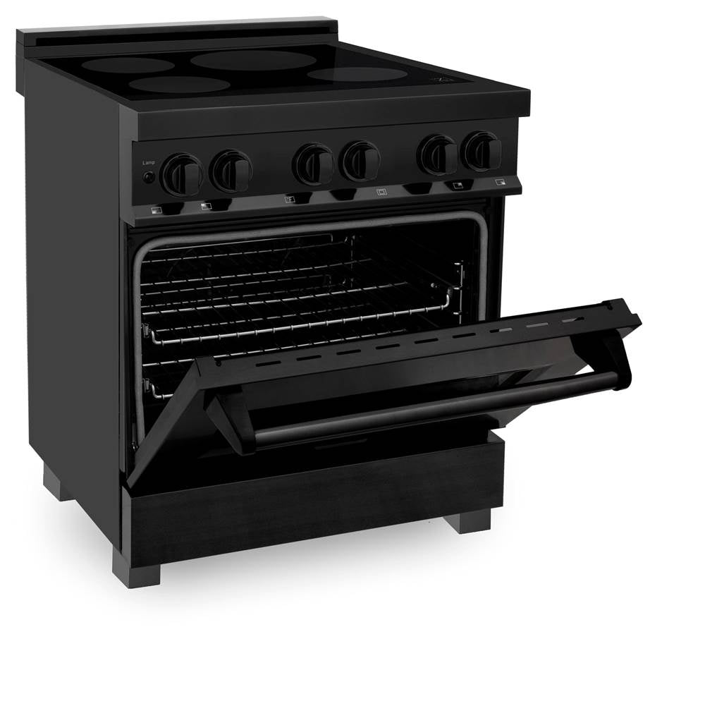 30'' 4.0 cu. ft. Induction Range with a 4 Element Stove and Electric Oven in Stainless Steel