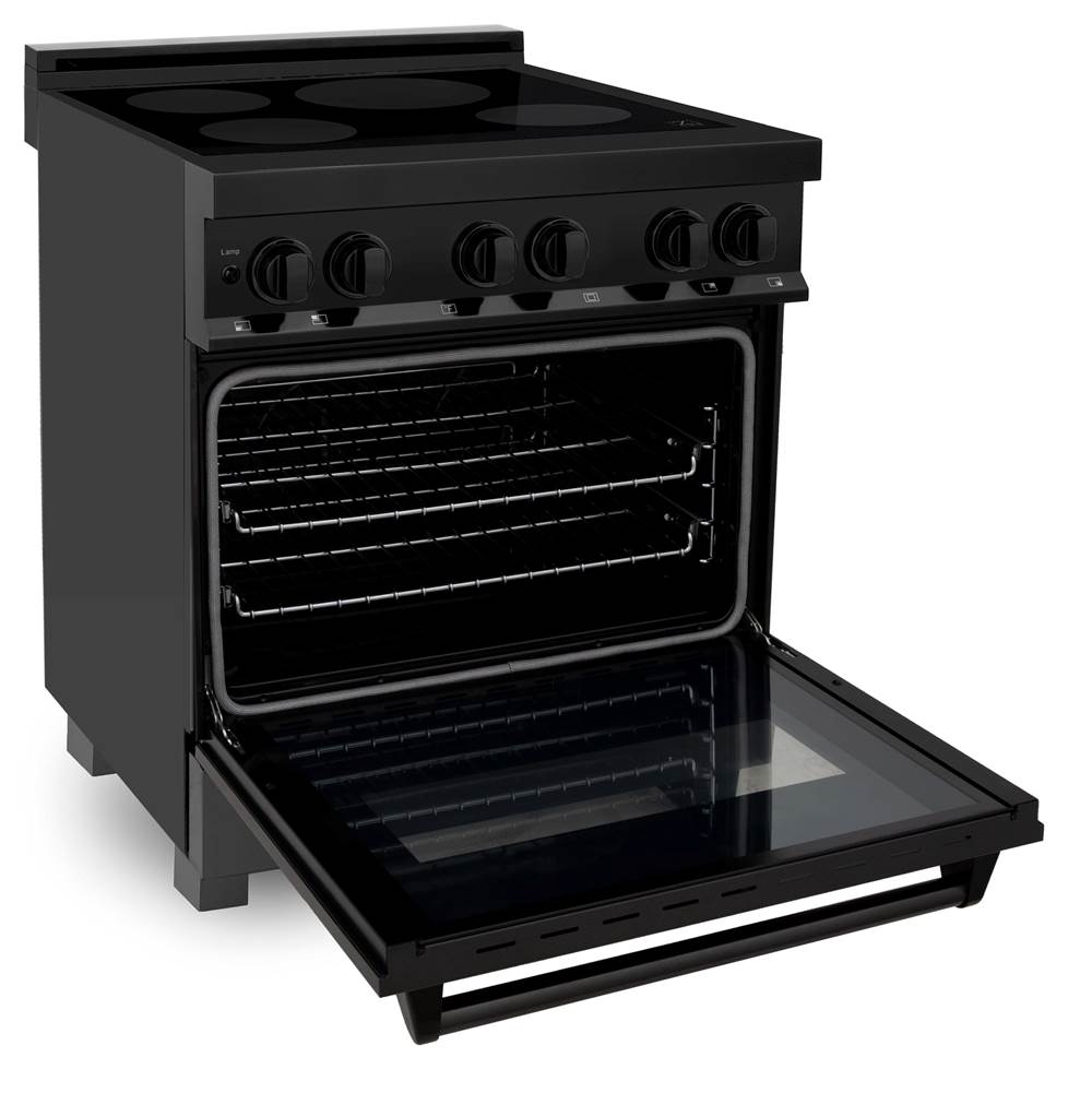 30'' 4.0 cu. ft. Induction Range with a 4 Element Stove and Electric Oven in Stainless Steel