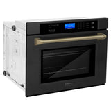 30'' Autograph Edition Single Wall Oven with Self Clean and True Conection in Black Stainless Steel and Champagne Bronze