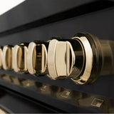 Autograph Edition 30'' 4.0 cu.' Dual Fuel Range with Gas Stove and Electric Oven in Black Stainless Steel with Champagne Bronze Accents