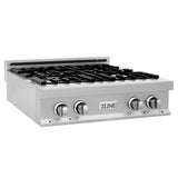 Z-Line - 30'' Porcelain Rangetop in DuraSnow Stainless Steel with 4 Gas Burners - DuraSnow Stainless Steel