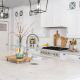 Autograph Edition 36'' Porcelain Rangetop with 6 Gas Burners in DuraSnow Stainless Steel and Champagne Bronze Accents