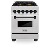 Autograph Edition 24'' 2.8 cu.' Dual Fuel Range with Gas Stove and Electric Oven in DuraSnow Stainless Steel with Champagne Bronze Accents