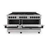 Autograph Edition 60'' 7.4 cu. ft. Dual Fuel Range with Gas Stove and Electric Oven in DuraSnow Stainless Steel with Champagne Bronze Accents (RASZ-60-CB)