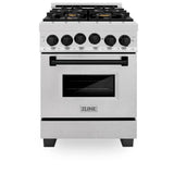 24'' 2.8 cu.' Range with Gas Stove and Gas Oven in DuraSnow Stainless Steel with Champagne Bronze Accents