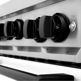 Autograph Edition 24'' 2.8 cu.' Range with Gas Stove and Gas Oven in Stainless Steel with White Matte Door and Champagne Bronze Accents
