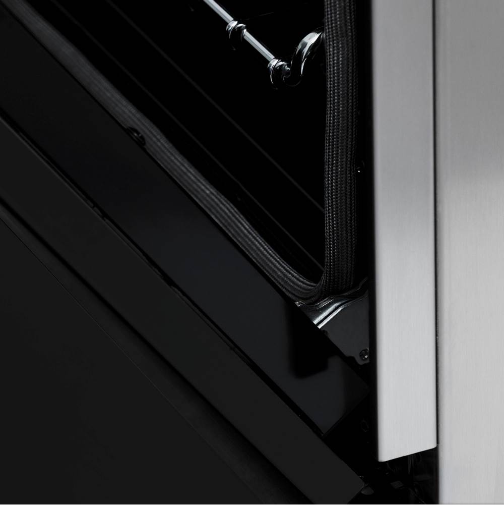 60'' 7.4 cu.' Dual Fuel Range with Gas Stove and Electric Oven in Stainless Steel and Black Matte Door