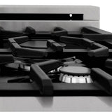 24'' 2.8 cu. ft. Electric Oven and Gas Cooktop Dual Fuel Range with Griddle and White Matte Door in Fingerprint Resistant Stainless
