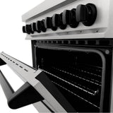 Autograph Edition 30'' 4.0 cu.' Dual Fuel Range with Gas Stove and Electric Oven in DuraSnow Stainless Steel with Champagne Bronze Accents