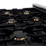 Autograph Edition 36'' 4.6 cu.' Dual Fuel Range with Gas Stove and Electric Oven in DuraSnow Stainless Steel with WM Door and CB Accents
