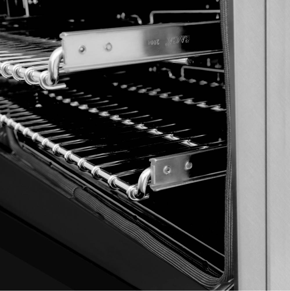 24'' 2.8 cu.' Range with Gas Stove and Gas Oven in DuraSnow Stainless Steel and Black Matte Door