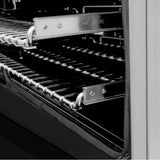 24'' 2.8 cu.' Range with Gas Stove and Gas Oven in DuraSnow Stainless Steel and Black Matte Door