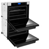 30'' Autograph Edition Double Wall Oven with Self Clean and True Conection in DuraSnow Stainless Steel and Champagne Bronze