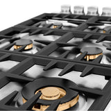 36'' Dropin Cooktop with 6 Gas Brass Burners