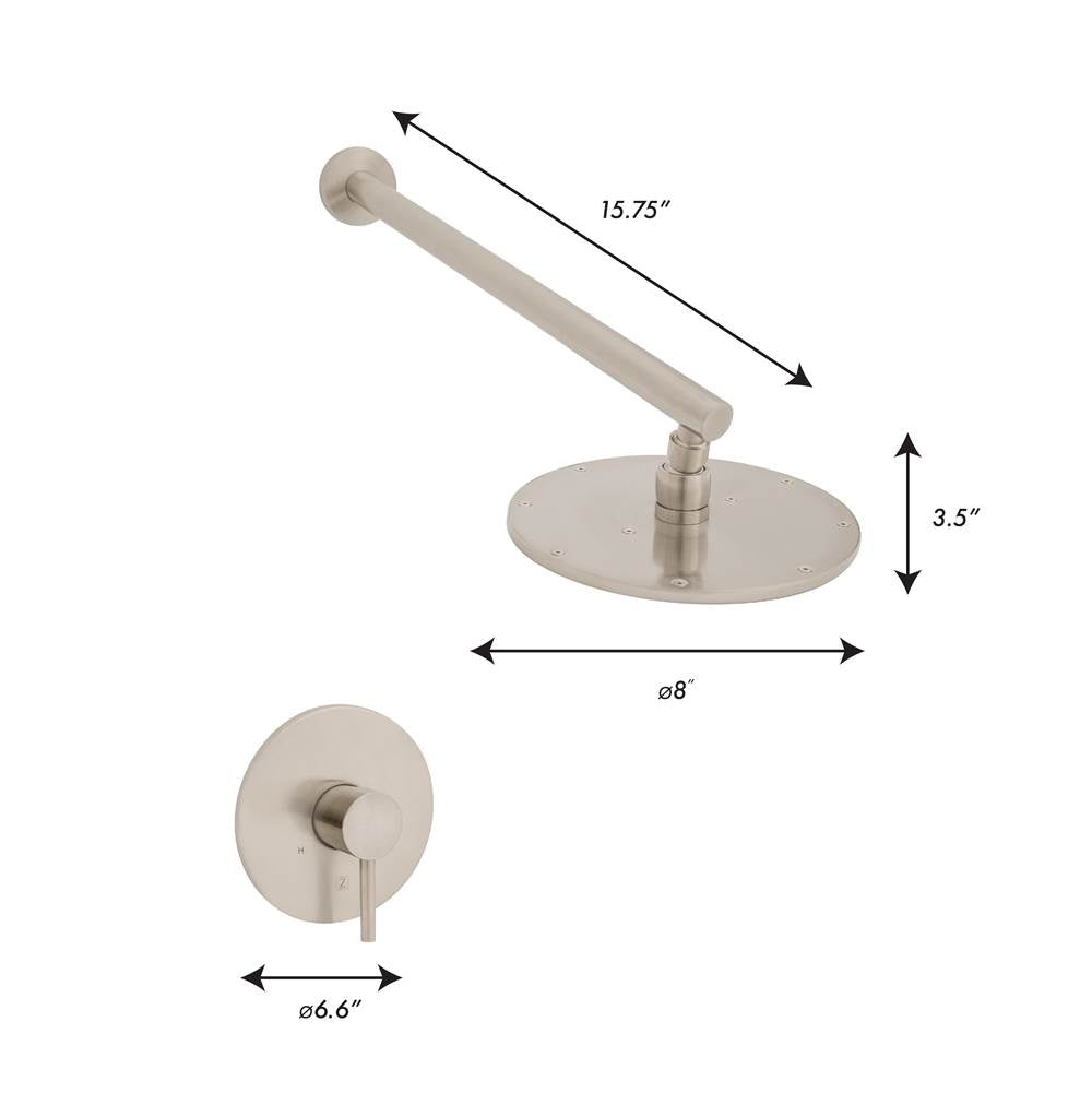 El Dorado Shower Faucet in Brushed Nickel
