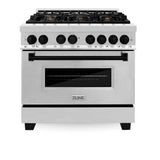 Autograph Edition 36'' 4.6 cu.' Dual Fuel Range with Gas Stove and Electric Oven in Stainless Steel with Champagne Bronze Accents