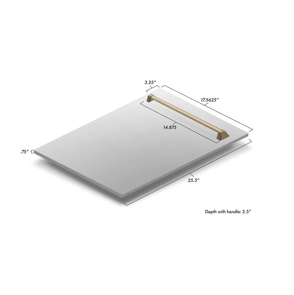 18'' Autograph Edition Tallac Dishwasher Panel in Stainless Steel with Champagne Bronze Handle