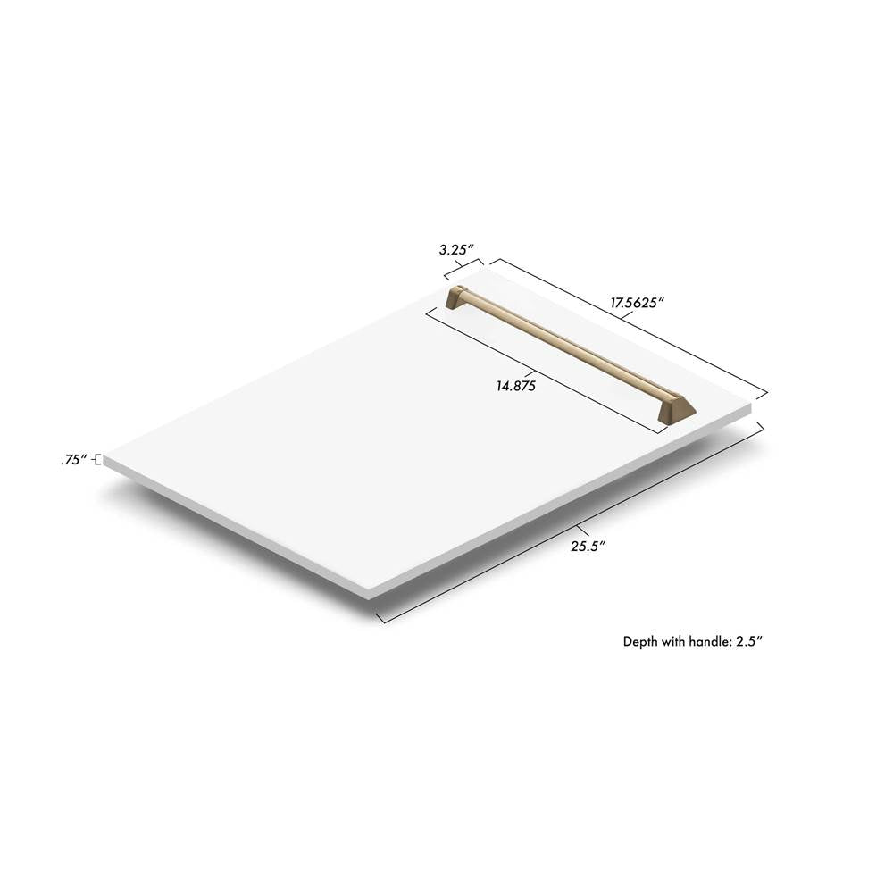 18'' Autograph Edition Tallac Dishwasher Panel in Stainless Steel with Champagne Bronze Handle