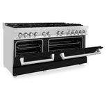60'' 7.4 cu.' Dual Fuel Range with Gas Stove and Electric Oven in Stainless Steel and Black Matte Door