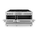 60'' 7.4 cu.' Dual Fuel Range with Gas Stove and Electric Oven in Stainless Steel and Black Matte Door