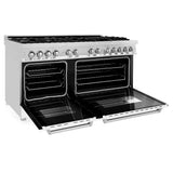 60'' 7.4 cu.' Dual Fuel Range with Gas Stove and Electric Oven in Stainless Steel and Black Matte Door