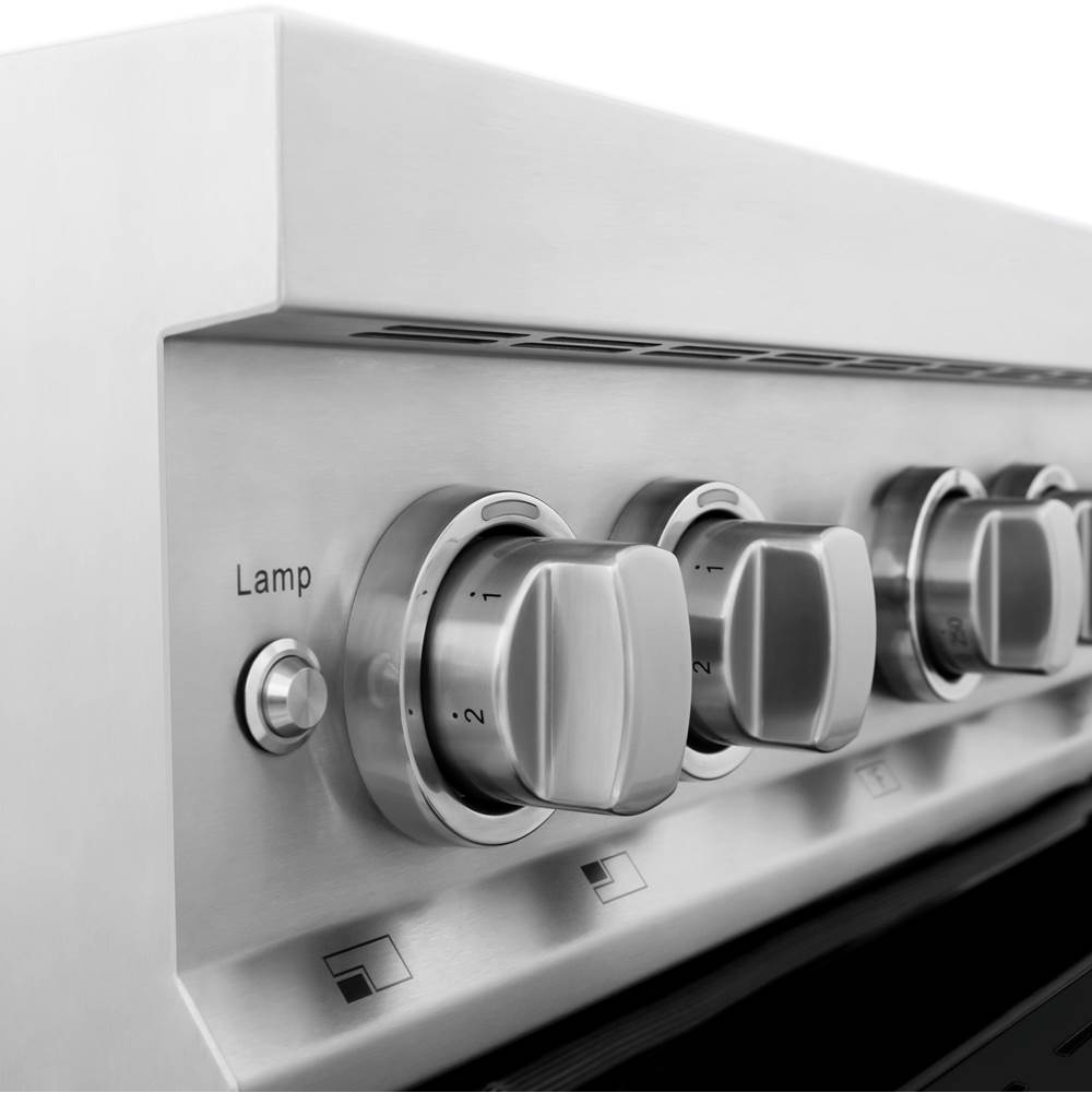 30'' 4.0 cu. ft. Induction Range with a 4 Element Stove and Electric Oven in Black Matte