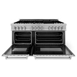 60'' 7.4 cu. ft. Electric Oven and Gas Cooktop Dual Fuel Range with Griddle in Fingerprint Resistant Stainless