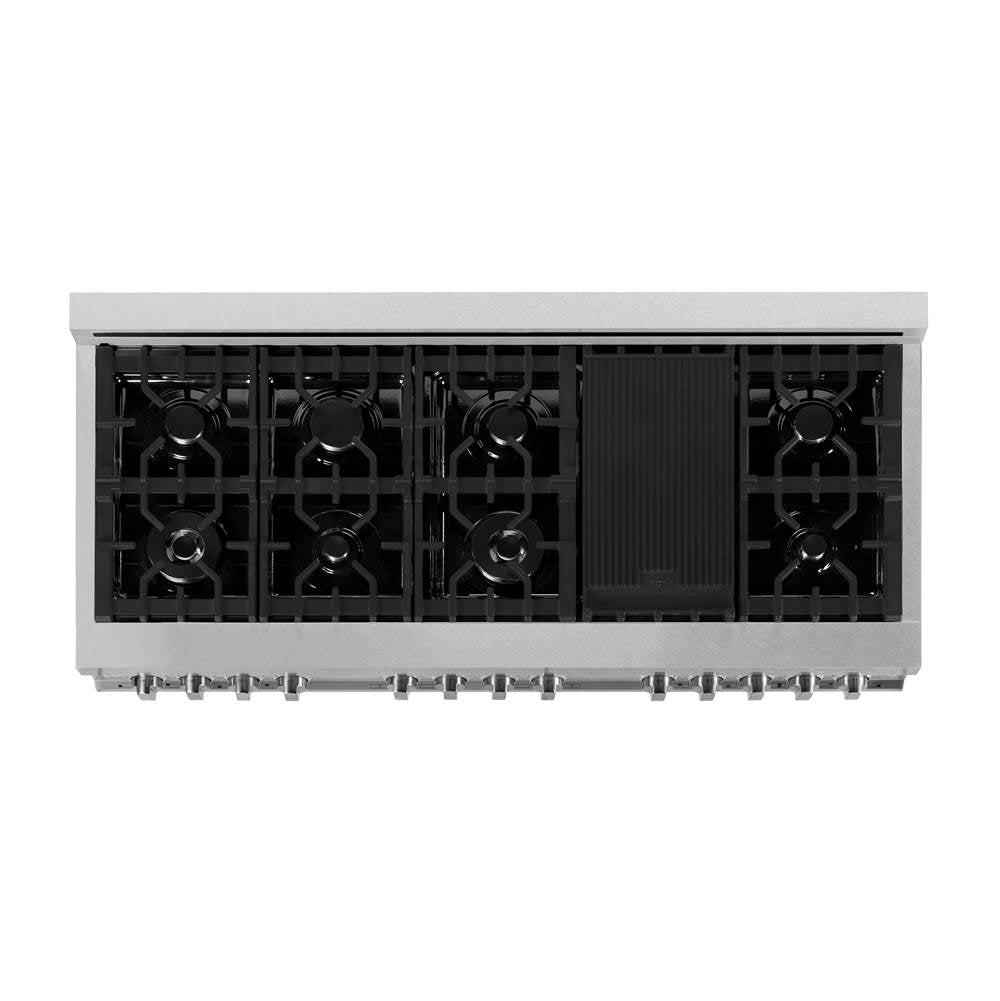 60'' 7.4 cu. ft. Electric Oven and Gas Cooktop Dual Fuel Range with Griddle in Fingerprint Resistant Stainless
