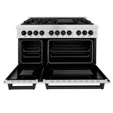 Autograph Edition 48'' 6.0 cu.' Dual Fuel Range with Gas Stove and Electric Oven in DuraSnow Stainless Steel with Champagne Bronze Accents