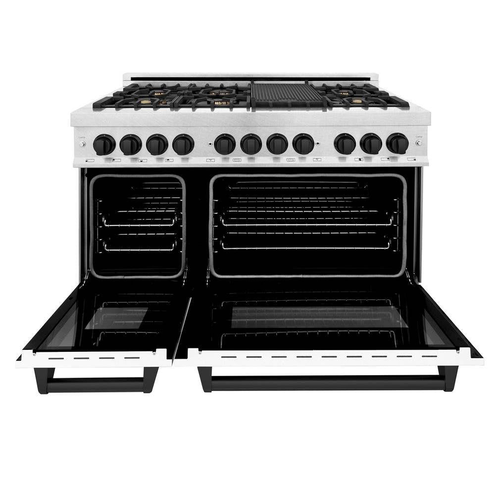 Autograph Edition 48'' 6.0 cu.' Dual Fuel Range with Gas Stove and Electric Oven in DuraSnow Stainless Steel with WM Door and CB Accents