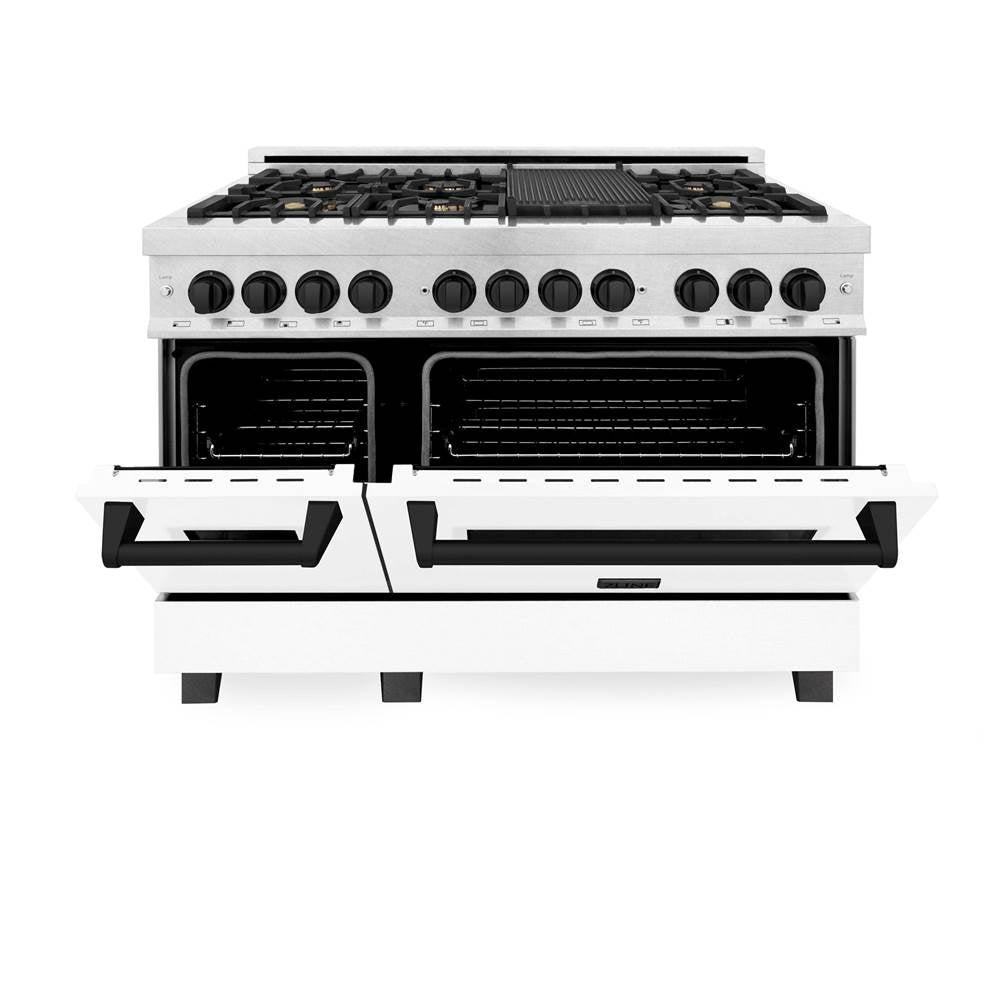 Autograph Edition 48'' 6.0 cu.' Dual Fuel Range with Gas Stove and Electric Oven in DuraSnow Stainless Steel with WM Door and CB Accents