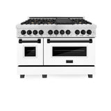 Autograph Edition 48'' 6.0 cu.' Dual Fuel Range with Gas Stove and Electric Oven in DuraSnow Stainless Steel with WM Door and CB Accents
