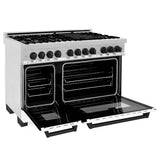 Autograph Edition 48'' 6.0 cu.' Dual Fuel Range with Gas Stove and Electric Oven in DuraSnow Stainless Steel with WM Door and CB Accents