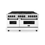 Autograph Edition 60'' 7.4 cu.' Dual Fuel Range with Gas Stove and Electric Oven in Stainless Steel with White Matte Door and CB Accents