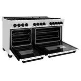 Autograph Edition 60'' 7.4 cu.' Dual Fuel Range with Gas Stove and Electric Oven in Stainless Steel with White Matte Door and CB Accents