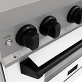 Autograph Edition 30'' 4.0 cu.' Dual Fuel Range with Gas Stove and Electric Oven in Stainless Steel with White Matte Door and CB Accents