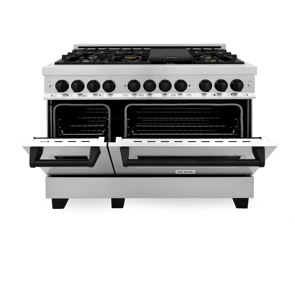 Autograph Edition 48'' 6.0 cu.' Dual Fuel Range with Gas Stove and Electric Oven in Stainless Steel with Champagne Bronze Accents