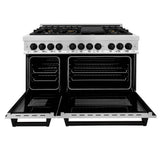 Autograph Edition 48'' 6.0 cu.' Dual Fuel Range with Gas Stove and Electric Oven in Stainless Steel with Champagne Bronze Accents