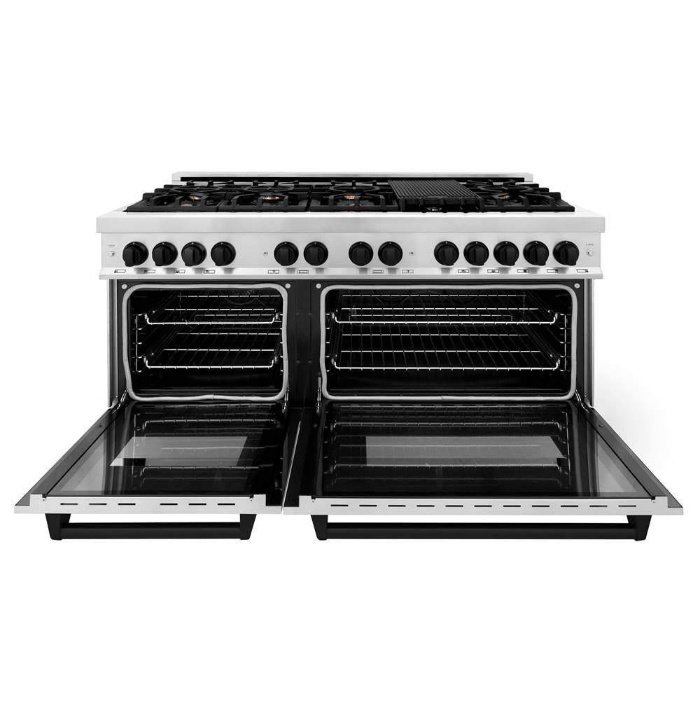 Autograph Edition 60'' 7.4 cu.' Dual Fuel Range with Gas Stove and Electric Oven in Stainless Steel with Champagne Bronze Accents